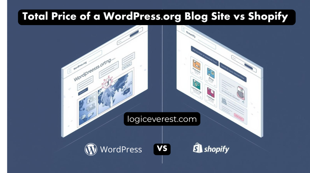Total Price of a WordPress.org Blog Site vs Shopify