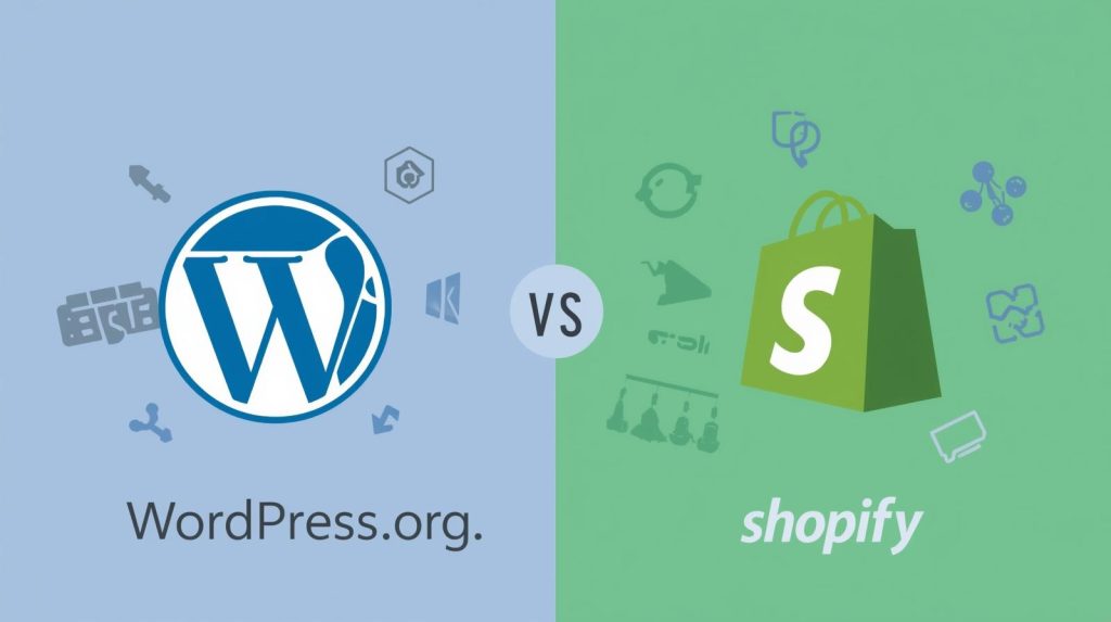 Total Price of a WordPress.org Blog Site vs Shopify 